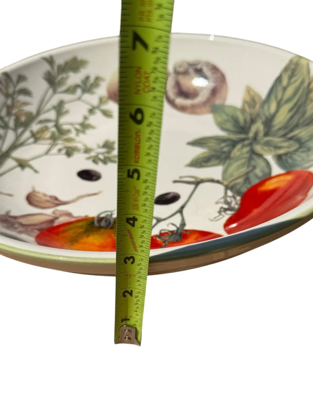 Williams Sonoma Vegetable Herbs 13” Pasta Serving Bowl Portugal Rare European